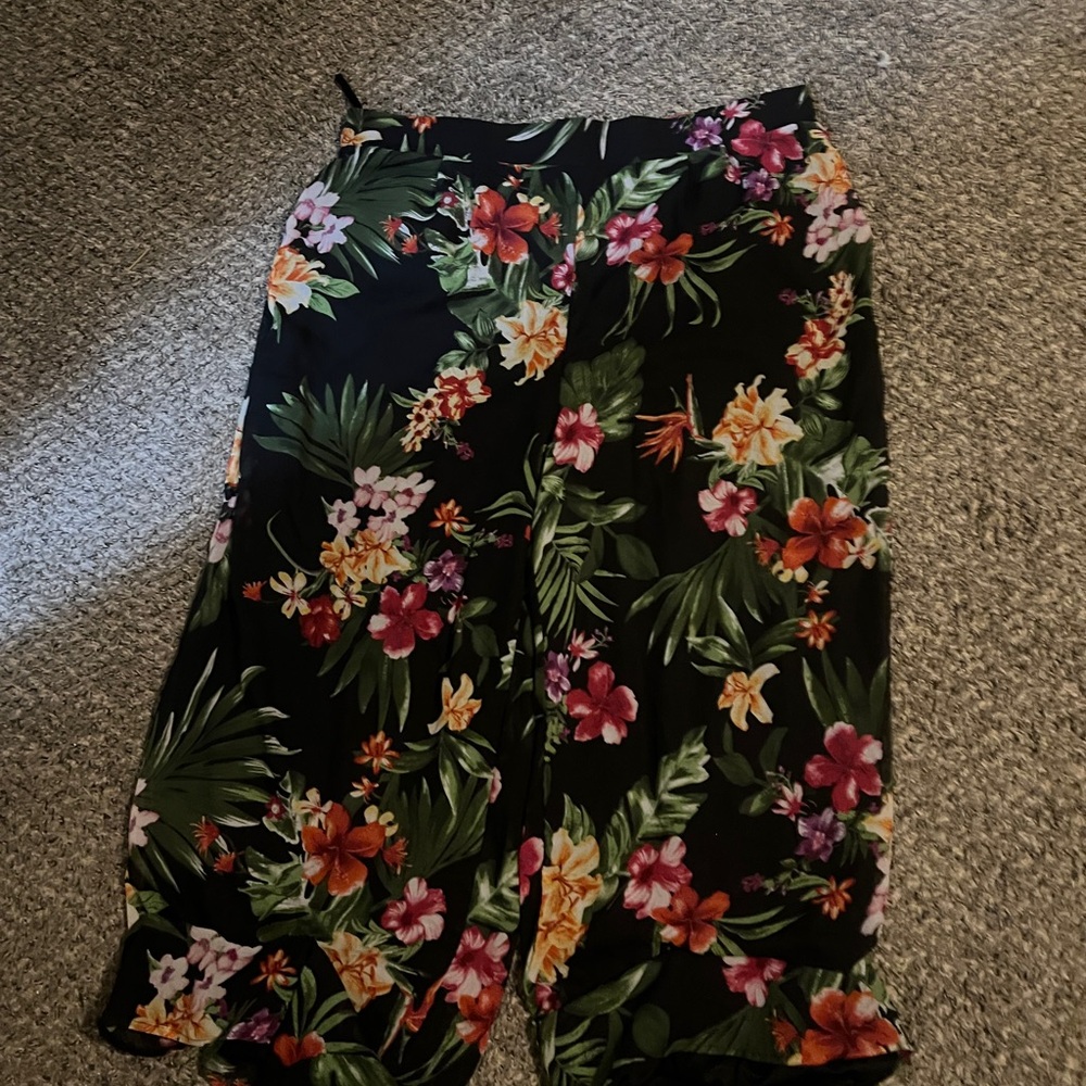 Fashion Nova Black Floral Pants
